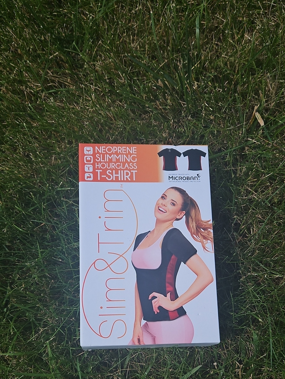 New Slim & Trim Neoprene Slimming Hourglass T-Shirt - Black & Pink